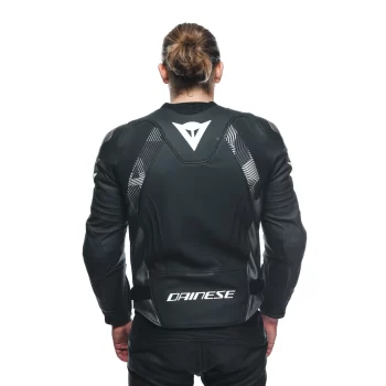 Dainese Avro 5 Leather Motorcycle Jacket – Men's (Black/ White) - Image 11
