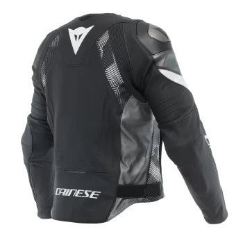 Dainese Avro 5 Leather Motorcycle Jacket – Men's (Black/ White) - Image 2