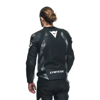 Dainese Avro 5 Leather Motorcycle Jacket – Men's (Black/ White) - Image 9