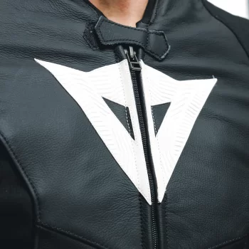 Dainese Avro 5 Leather Motorcycle Jacket – Men's (Black/ White) - Image 10