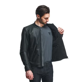 Dainese Fulcro Men's Leather Motorcycle Jacket – Urban Elegance with Advanced Protection - Image 10