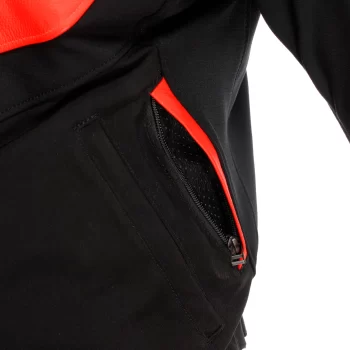 Dainese Iperattiva Leather-Tex Motorcycle Jacket – CE Level 2 Armor, Black/Red - Image 7