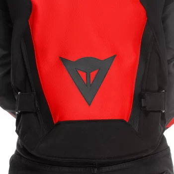 Dainese Iperattiva Leather-Tex Motorcycle Jacket – CE Level 2 Armor, Black/Red - Image 9
