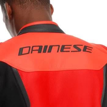 Dainese Iperattiva Leather-Tex Motorcycle Jacket – CE Level 2 Armor, Black/Red - Image 8