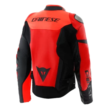 Dainese Iperattiva Leather-Tex Motorcycle Jacket – CE Level 2 Armor, Black/Red - Image 16
