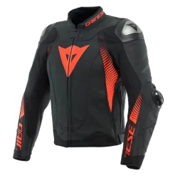 Dainese Super Speed 4 Men's Motorcycle Leather Jacket (Black/Red)