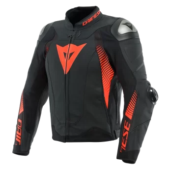 Dainese Super Speed 4 Men's Motorcycle Leather Jacket (Black/Red)