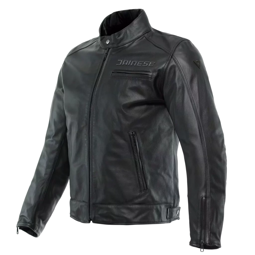 dainese black leather motorcycle jacket