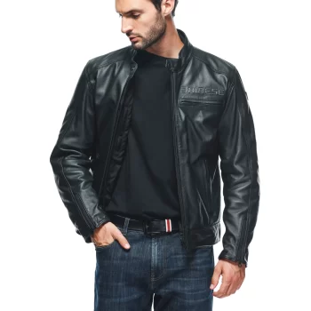 Dainese Zaurax Men's Leather Motorcycle Jacket – Premium Urban Protection - Image 8