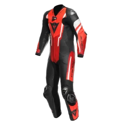 Dainese Misano 3 D-Air® Perforated Leather Racing Suit –Black/RED