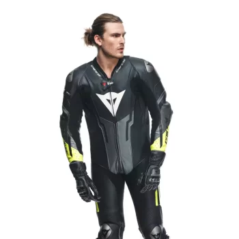Dainese Misano 3 D-Air® Perforated Leather Racing Suit –Black - Image 11