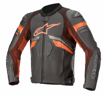 Alpinestars GP Plus R V3 Rideknit Leather Jacket – Black/Red Fluo