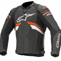 Alpinestars GP Plus R V3 Leather Jacket – Black/Red Fluorescent/White