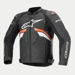 Alpinestars GP Plus R V3 Airflow Leather Jacket – Black/Red Fluorescent/White