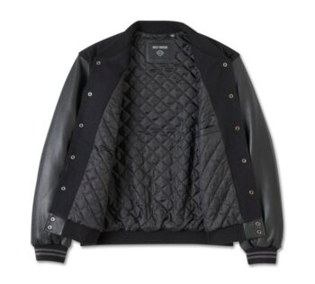 Men’s V-Twin Varsity Leather Jacket – Heritage Looks, Premium Ride - Image 3