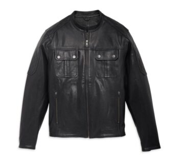 Men’s Mechanic Leather Jacket – Durable Harley-Davidson Style