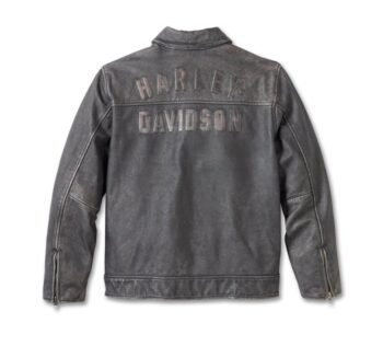 Men’s Gas & Oil Leather Jacket – Classic Harley-Davidson Style - Image 2