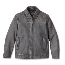 Men’s Gas & Oil Leather Jacket – Classic Harley-Davidson Style