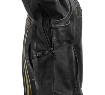 Men’s H-D Triple Vent Passing Link II Leather Jacket - Image 3