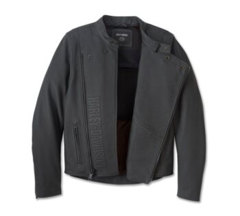 Men’s Citadel Snap Tab Leather Jacket – Rugged Durability Meets Classic Harley Style - Image 3