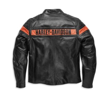 Harley‑Davidson Men’s Victory Sweep Leather Jacket – Retro Racing - Image 2
