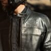 Men’s H-D Flex Layering System CAF Racer Leather Jacket – Outer Layer - Image 2