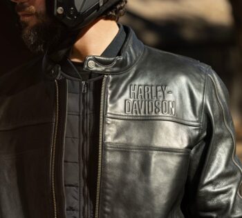 Men’s H-D Flex Layering System CAF Racer Leather Jacket – Outer Layer - Image 2