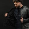 Men’s H-D Flex Layering System CAF Racer Leather Jacket – Outer Layer - Image 4