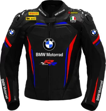 DAJ 0217 BMW Motorrad Men’s Black Motorcycle Leather Racing Jacket – Premium Protection