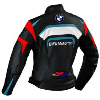 Black BMW Motorrad Motorcycle S1000RR Leather Jacket – Premium Rider Protection - Image 2