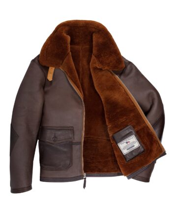 The C44 Sheepskin Flight Jacket Z21C122 – Classic Aviator Style & Superior Warmth - Image 4
