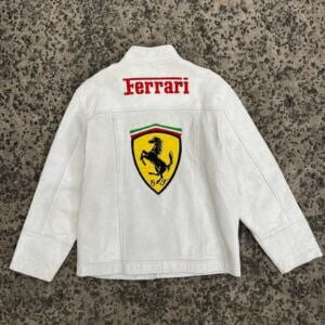 White Ferrari Leather jacket