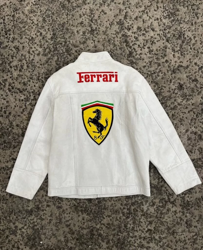 White Ferrari Leather jacket