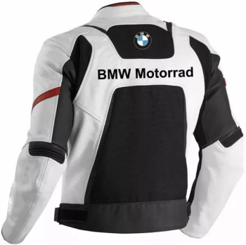 White Black BMW Motorrad Motorbike Leather Jacket – Stylish & Protective Riding Gear - Image 2
