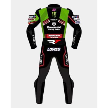 Alex Lowes Kawasaki WSBK 2021 Leather Racing Suit available at Rider Trend - Image 2