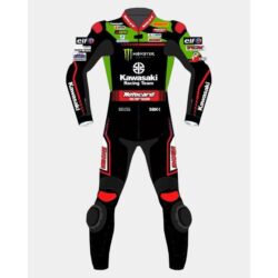 Alex Lowes Kawasaki WSBK 2021 Leather Racing Suit available at Rider Trend