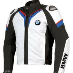 BMW White Safety Motorcycle Pads Racing Jacket – Enhanced Protection & Style