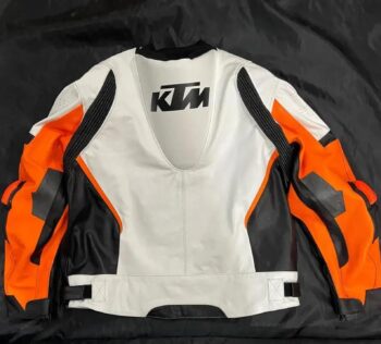 Handmade KTM Biker Racing Leather Jacket – Custom Motorcycle Gear - Image 4