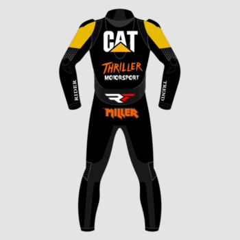 Jack Miller Caterpillar Thriller MotoGP Leather Racing Suit – CE Armor, Aerodynamic Design & Custom Fit - Image 2