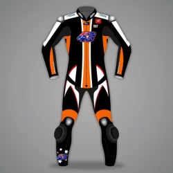 Jack Miller KTM Winter Test 2022 Leather Racing Suit – CE Armor, Aerodynamic Design & Custom Fit