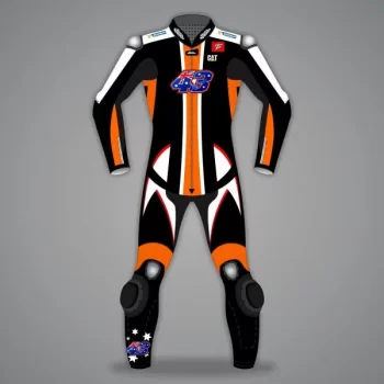 Jack Miller KTM Winter Test 2022 Leather Racing Suit – CE Armor, Aerodynamic Design & Custom Fit