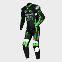 Kawasaki Ninja Motorbike Leather Suit available at Rider Trend