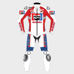 Kevin Schwantz Pepsi Suzuki Race Leather Suit – Legendary MotoGP Racing Gear