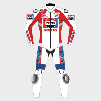 Kevin Schwantz Pepsi Suzuki Race Leather Suit – Legendary MotoGP Racing Gear