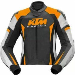 Men’s Leather Motorcycle Racing Jacket – Premium Protective Gear