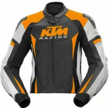 Men’s Leather Motorcycle Racing Jacket – Premium Protective Gear
