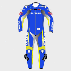 Suzuki Motorbike Leather Biker Suit – Durable & Stylish Riding Gear