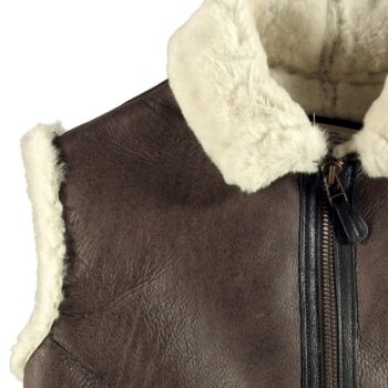 The Cockpit B-3 Vest Z3991 – Classic Sheepskin Vest with Timeless Style - Image 2
