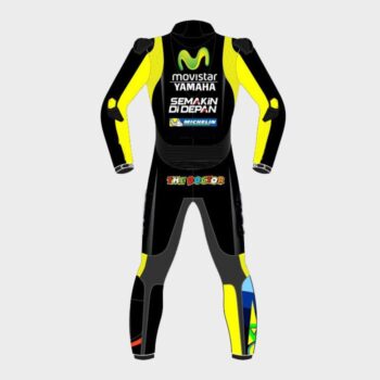 Yamaha Valentino Rossi 2017 Model Black Leather Suit - Image 2