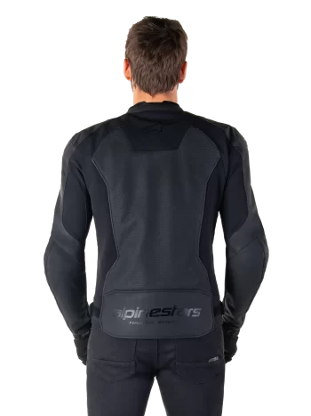 Alpinestars Faster V3 Airflow Leather Jacket – Black/Black Premium Motorcycle Gear - Image 4